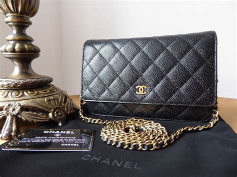 chanel caviar wallet on chain woc black|Classic wallet on chain .